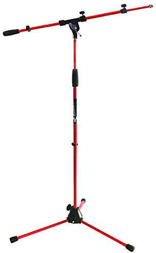 Keep Drum ms106 RD Rosso Cavalletto Treppiede Microfono con Asta e metallo di base
