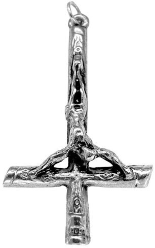 Germanenschmuck Inverted Cross (Kettenanhänger in Silber,mit 925 Sterling versilbert)
