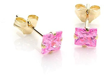 9ct Gold Martini Claw Fitting Clear CZ Stud Earrings