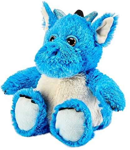 Warmies Plüsch Blauer Drache Mikrowellen-Erwärmbarer Gewichteter Teddy mit französischem Lavendelduft, heißer oder kalter Weizensack für kühle Entspannung und warme Linderung