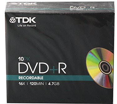 TDK - 10 x DVD+R - 4.7 GB 16x - Slim Jewel Case