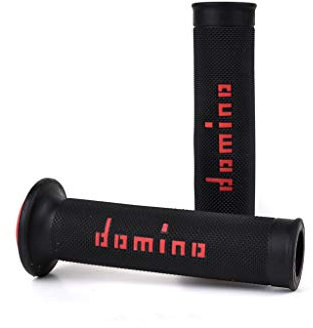 Domino 1295346 Manopole, Nero/Rosso, Set di 2