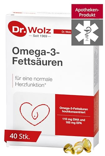 Dr. Wolz Omega-3 Kapseln – 165 mg EPA + 110 mg DHA pro Kapsel, 60 St.