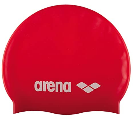 ARENA Unisex Classic Badekappen, Red-White (44), Einheitsgröße EU