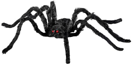 W WIDMANN MILANO Party Fashion 8263M - Haarige Riesenspinne, 75 cm, modellierbar, Horror, Halloween, Mottoparty