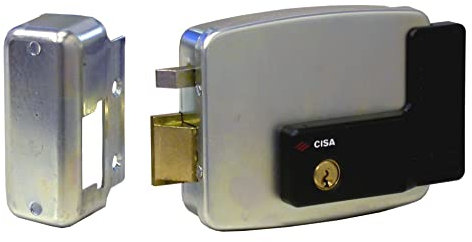 CISA 111921604, Serratura Elettrica da Applicare a Cilindro, Entrata 60 mm, per Infissi con Apertura Esterna, Mano Sinistra