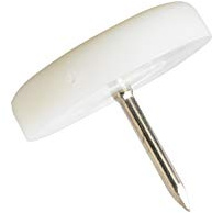 GleitGut 100 feltrini in plastica con chiodo, 20 mm, colore bianco, per sedie e altri mobili, 100 pezzi, in plastica con chiodo da 20 mm, colore bianco, per sedie e altri mobili