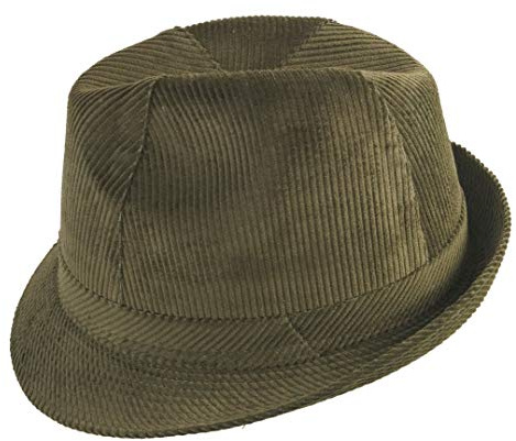 HUTX Stabiler Hausmeister Krause Kulthut - Der Klassische Trilby-Cordhut für echte Hausmänner - Kordhut in 100% Baumwolle