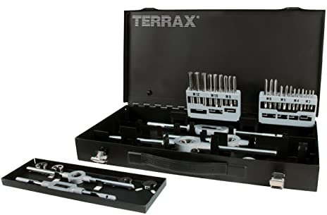 TERRAX A245020 - Juego herramientas de roscar 37 piezas - Estuche metálico