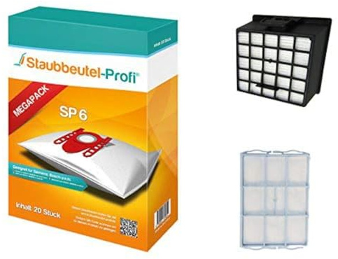 10 Staubbeutel + 1 HEPA-Filter + 1 Motorschutz geeignet für Siemens VSZ 3.... Serie Z 3.0 von Staubbeutel-Profi®