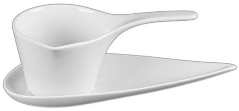 'Holst Porcelana SA 235 FA2 Salsera 0,40 l Paris en Inferior TD, Color Blanco, 26 x 11.7 x 10 cm