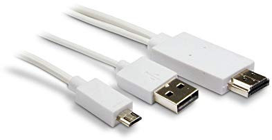 Metronic 470281 – Cable HDMI/MHL/Micro USB 1,5 M Blanco