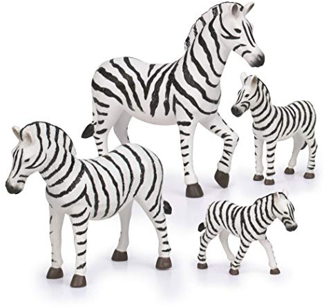 Terra by Battat - Spielzeug-Zebra - Zebra Familie - Safari-Tiere - Dschungel-Tiere