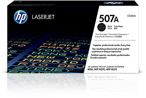 HP 507A (CE400A) Schwarz Original Toner für HP Laserjet Enterprise M551, Color M575, Pro 570, 5.500 Seiten