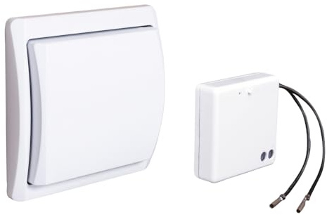 Kit interrupteur va et vient sans fil, portée 70m, 433,92 Mhz, 300W max, 230V - Tibelec