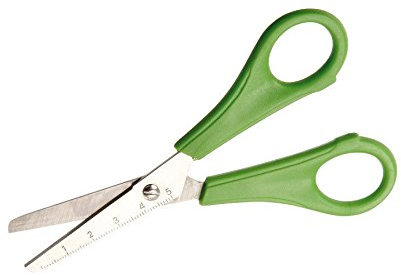 TSI 41148 Schülerschere mit spitzer Spitze und 5cm Skalierung, farblich sortiert