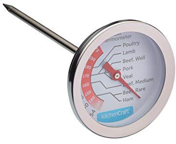 KitchenCraft rostfritt stål köttermometer, silver