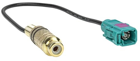 tomzz Audio 1500-036 Adattatore video Fakra (F) accoppiamento a cinch RCA (F) per ingresso video telecamera posteriore