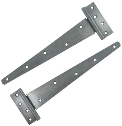 Merriway BH04206 300 mm Hochbelastbares, selbst färbendes Scotch-T-Scharnier, Weiß, 2 Stück