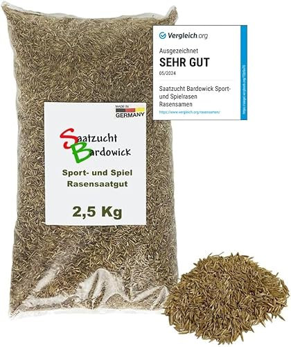 Rasen Sport und Spiel Grassamen Rasensamen Rasensaat Gras 2,5kg - Qualität zum fairen Preis