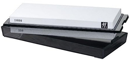 ZWILLING TWIN Stone Pro 250 and 1000 Grain Whetstone, Black