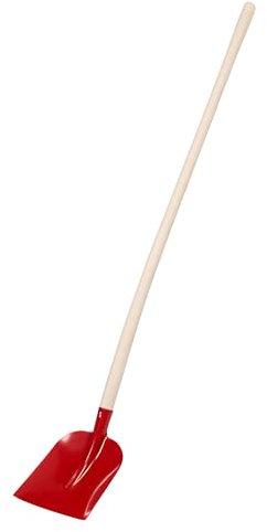 Xclou Holsteiner Schaufel in Rot aus Stahl, Gartenschaufel mit Holzstiel, Bauschaufel mit optimaler Kraftübertragung, Größe 2, Gesamtlänge: ca. 150 cm