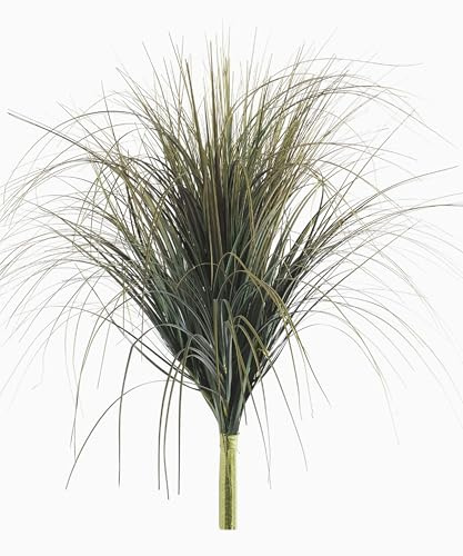 artplants.de Künstlicher Grasbusch auf Steckstab, grün, 70cm - Dekogras