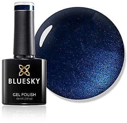 Bluesky Gel Nail Polish, Midnight Swim 80539, Azure, Blue, Dark, Long Lasting, Chip Resistant, 10 Ml (Requires Drying Under UV LED Lamp)