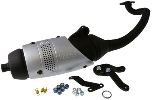 Auspuff LEOVINCE Touring 5515 Yamaha Neos 50 MBK Ovetto YN50 Schalldämpfer | Roller-Schalldämpfer mit Blende, gedrosselt mit ABE; für 50ccm-Serien- und 70ccm Sportzylinder, Typcodes YN50, 5AD, VTL5AD