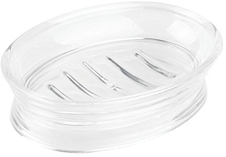 iDesign Franklin Bar Soap Dish for Bathroom Vanities, Kitchen Sink - Clear,45120