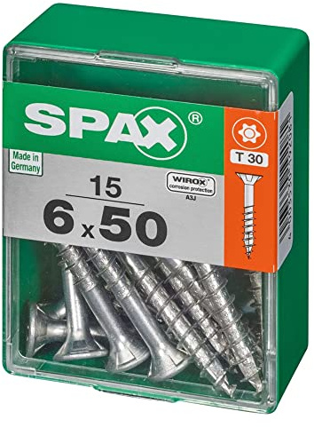 ABC SPAX T-Star Plus - Die Universalschraube | 6,0 x 70mm VE = 200 Stück | Senkkopf, galv. verzinkt, gelb chromatiert