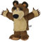 Simba 109308207 - Mascha und der Bär Plüschbär Handpuppe 28cm