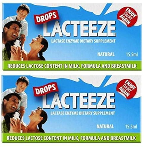 2 pack Lactase Enzyme Lacteeze Drops 15.5 ml Liquid