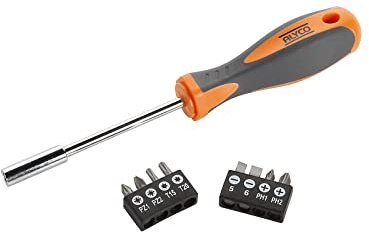 RH HR 170457 - Lot de 9 porte-embouts magnétiques + pointes 450 mm