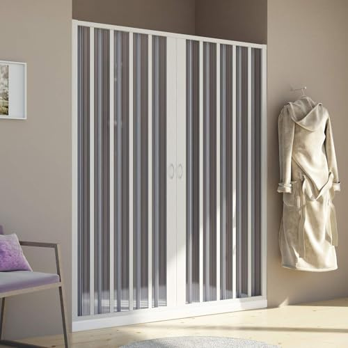 Paroi douche 150 CM H185 en Plastique pvc modèle Aura avec l’ouverture centrale