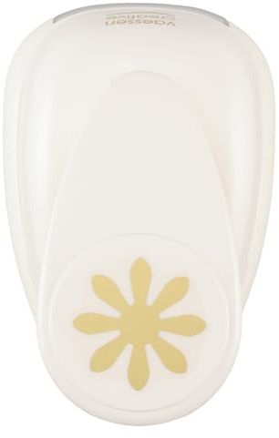 Vaessen Creative Craft Paper Punch - Daisy - 5,1 x 5,1 cm - Circle Cutter for Crafting and Card Making, Pink