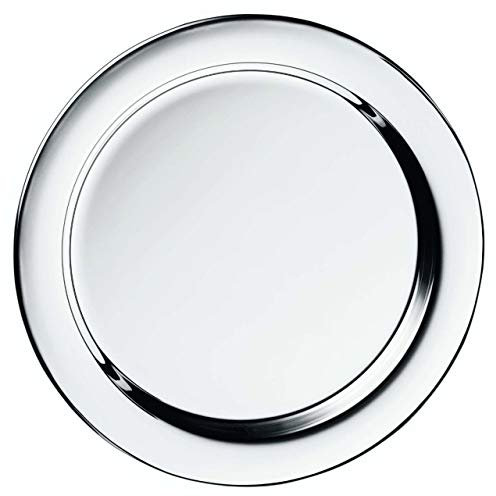 SWEET HOME Piattino Tondo in Metallo Placcato Argento cod.5013312 cm diam.12 by Varotto & Co.