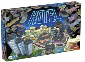 Lansay – HOTEL – auf Französisch - Familienspiel für Kinder ab 8 Jahren – Brettspiel zum Bau von Luxushotels – Erster Milliardär werden – 2 bis 4 Spieler – Spieldauer 40 Minuten