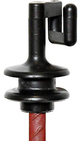 VOSS.farming 30 pz. Pali in Acciaio armonico 11 x 5 mm, per recinzioni elettriche, ovali, Lunghezza 105 cm, con isolatori di Testa