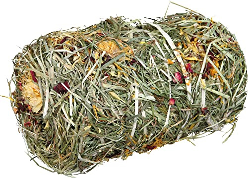 TRIXIE Natur-Snack HEUBALLEN mit Blütenmix 200g für Kleintiere