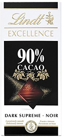 Lindt Excellence 90% Cacao milde Edelbitter-Schokolade (vegan, glutenfrei, laktosefrei) 5 x 100 g