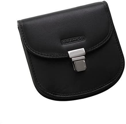 Branco Leder - feine Damengeldbörse Portemonnaie Geldbeutel Rundbörse Schloss Börse aus echtem Leder verfügbar - präsentiert von ZMOKA® (Schwarz)