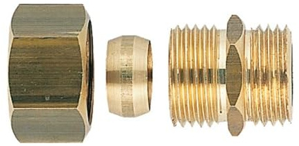 Raccord bicône droit laiton M 1/2 Ø 14 mm Thermador | Raccord bicône droit laiton - M 1/2' - Diamètre 14 mm