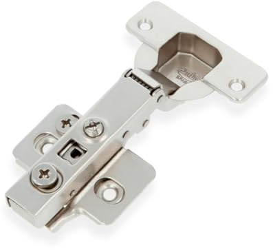 Amig - Bisagra de Cazoleta Hidráulica Recta - Ø35 mm - Acero Niquelado - Apertura 110° - Instalación Oculta para Puertas de Muebles - Tornillos Regulables