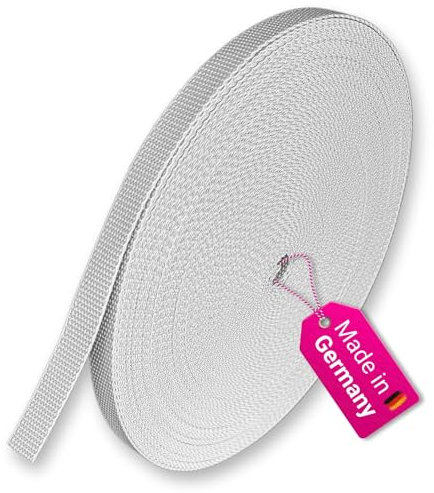 Rollra - Rotolo di fettuccia per tapparelle avvolgibili, larghezza 2,3 cm, lunghezza 50 m, colore grigio