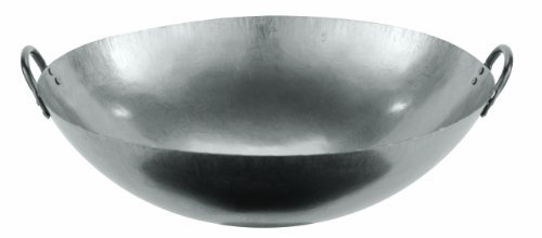 Paderno World Cuisine 28-tums kinesisk wok med dubbla handtag