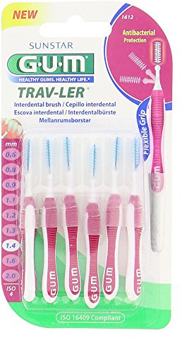 GUM TRAV-LER 1,4mm Kerze pink Interdental+6Kappen 6 St