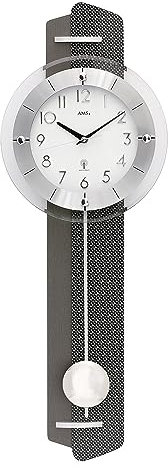 Moderne Wanduhr mit Funkwerk, Funkuhr, batteriebetrieben - Modern Style AMS -Casilina- 5264