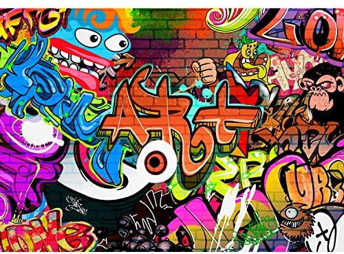 Runa Art Papel tapiz fotográfico arte callejero Graffiti 352 x 250 cm Lana Fondo De Pantalla XXL Moderna Decoración De Pared Sala Cuarto Oficina Salón Vistoso 9068011a