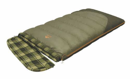 ALEXIKA Camping & utomhus sovsäck Siberia Wide Transformer, höger dragkedja filt sovsäck, gröngrå/rutig grön-grå, 230 x 100 cm